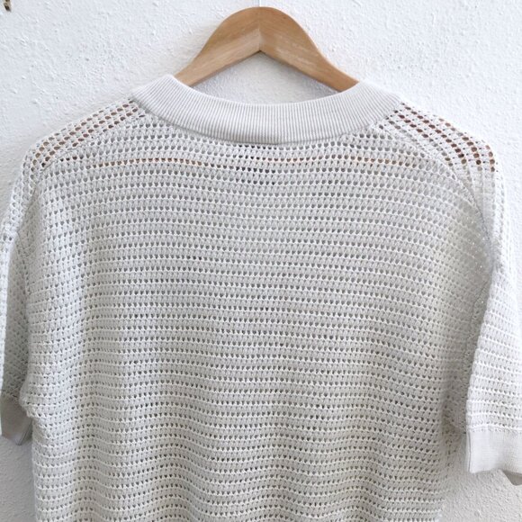 Varley Light Gray V-Neck Sweater - Picture 4 of 11